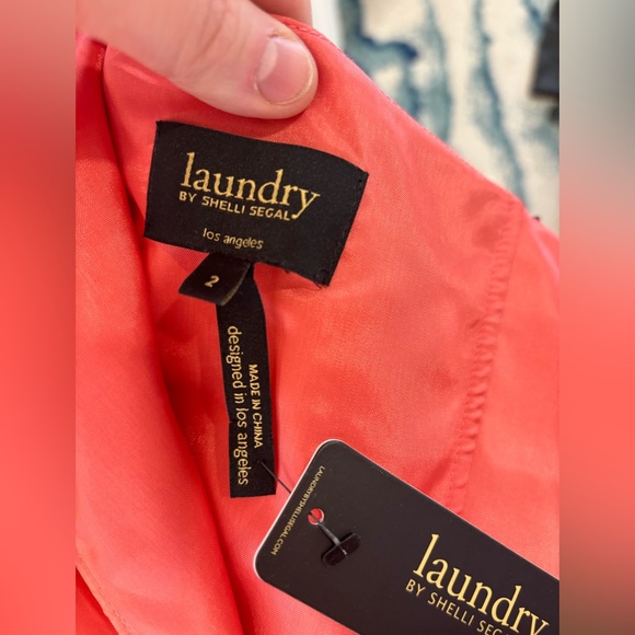 Strapless Coral Cupcake Dress 100% Silk - Picture 4 of 6